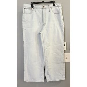 Madewell Jeans Denim Perfect Vintage Wide Leg Crop Fair Trade Cotton 33 New‎
